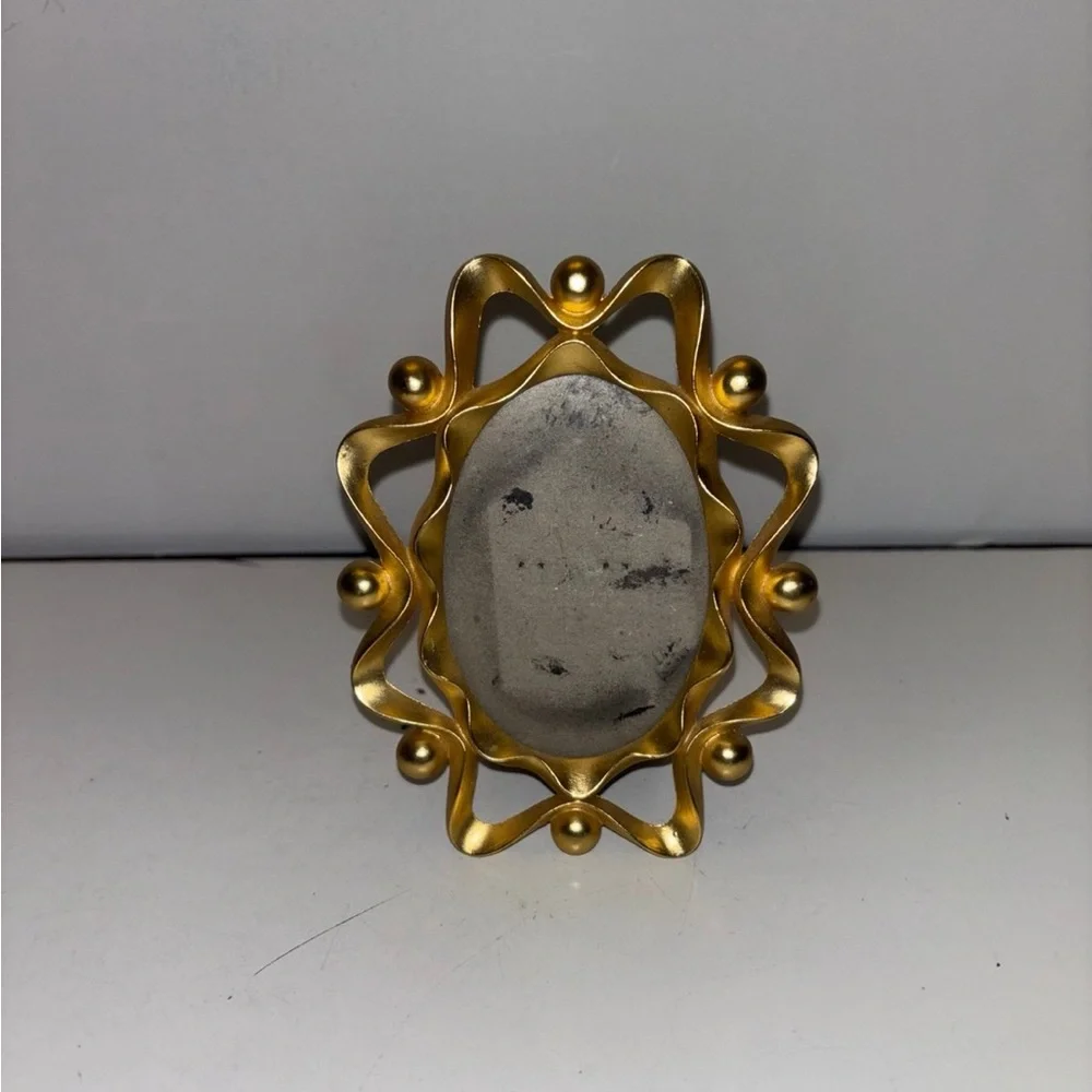 Gold tone mini picture frame